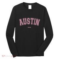 Austin Texas Tx Varsity Style On Austin Long Sleeve Shirt thumb 0