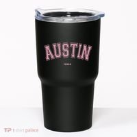 Austin Texas Tx Varsity Style On Austin Tumbler thumb 0