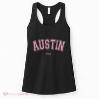 Austin Texas Tx Varsity Style On Austin Women's Tank Top thumb 0