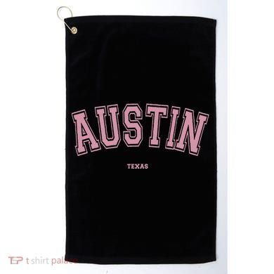Austin Texas Tx Varsity Style On Austin Golf Towel