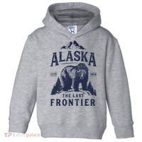 Alaska T The Last Frontier Bear Home Gifts Toddler Hoodie thumb 0