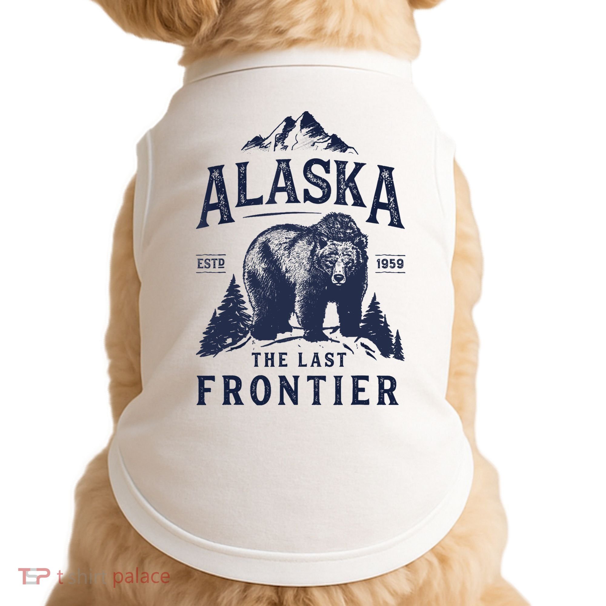 Alaska T The Last Frontier Bear Home Gifts Doggie Tank