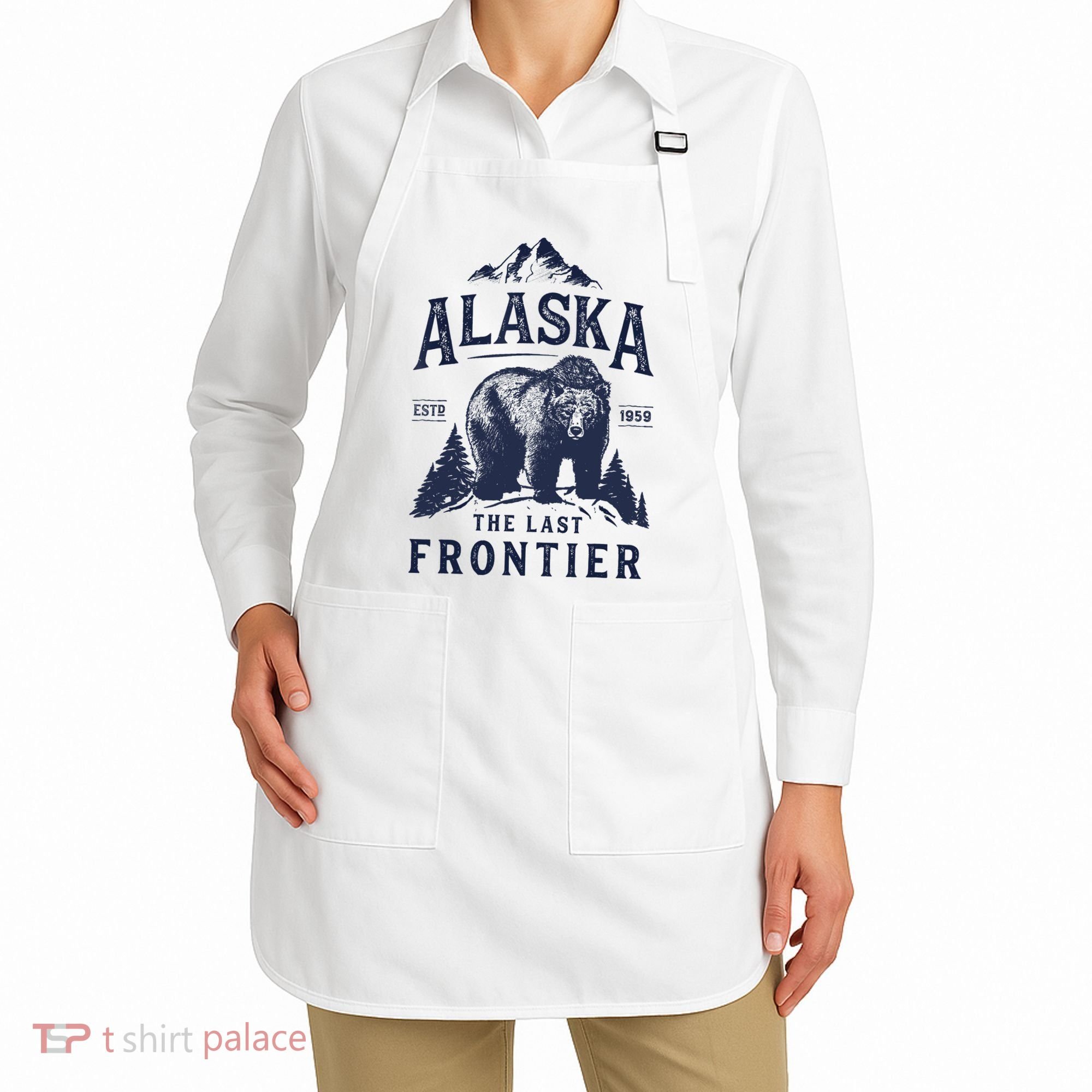 Alaska T The Last Frontier Bear Home Gifts Apron
