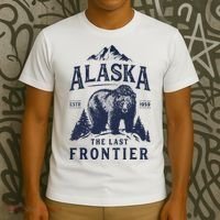 Alaska T The Last Frontier Bear Home Gifts T-Shirt thumb 3