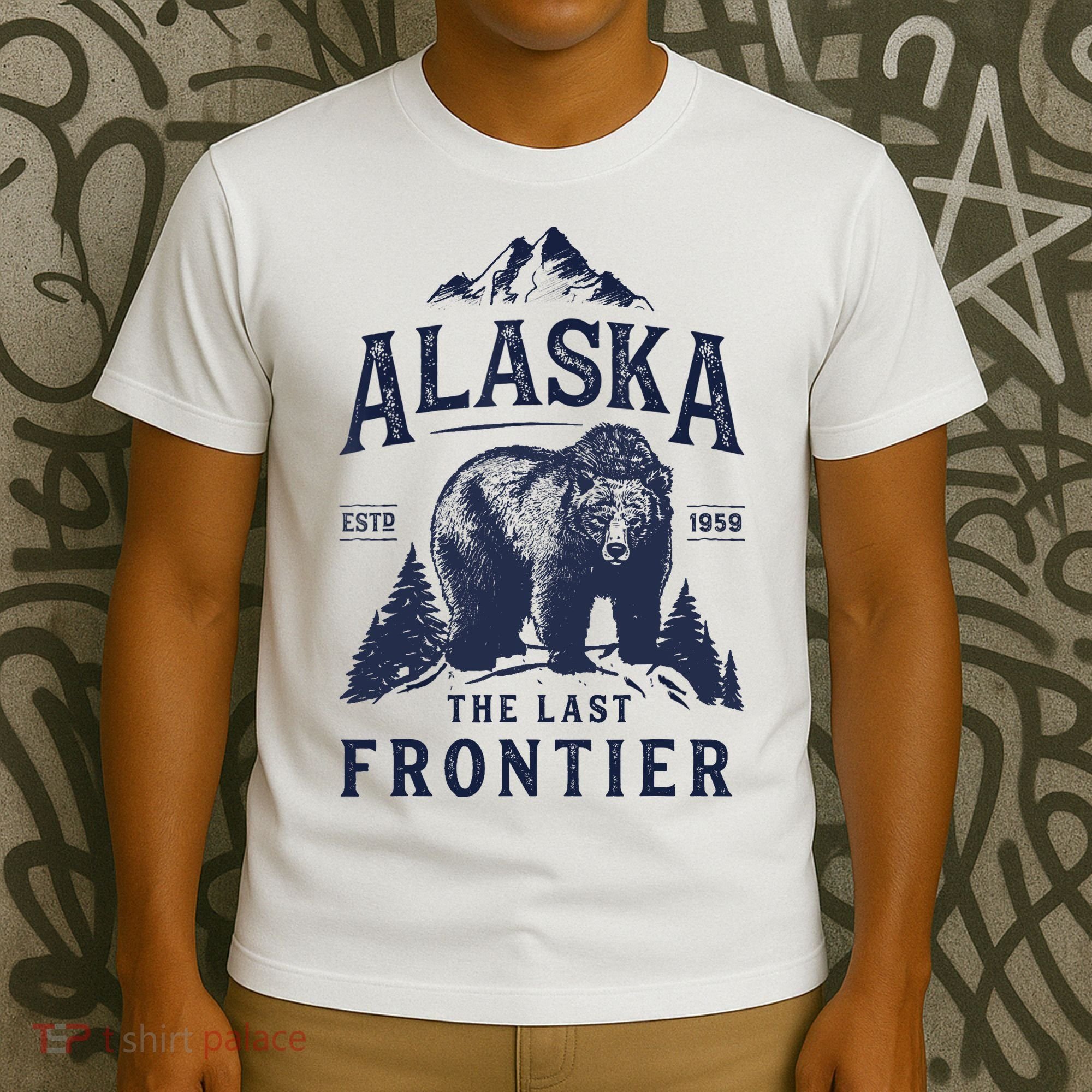 Alaska T The Last Frontier Bear Home Gifts T-Shirt
