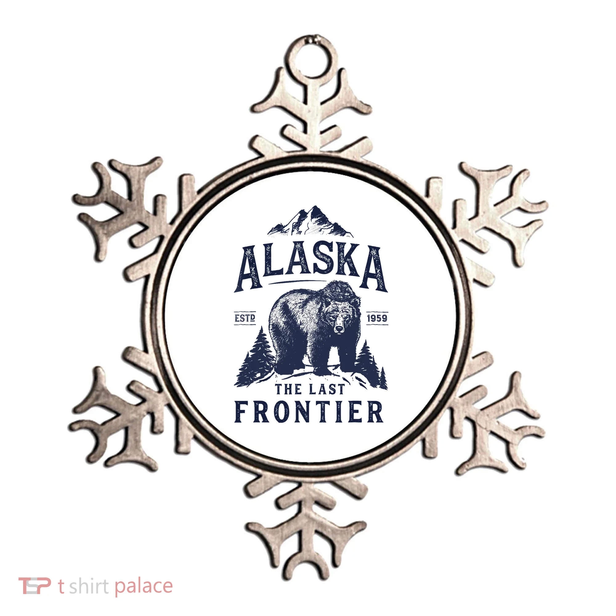 Alaska T The Last Frontier Bear Home Gifts Ornament