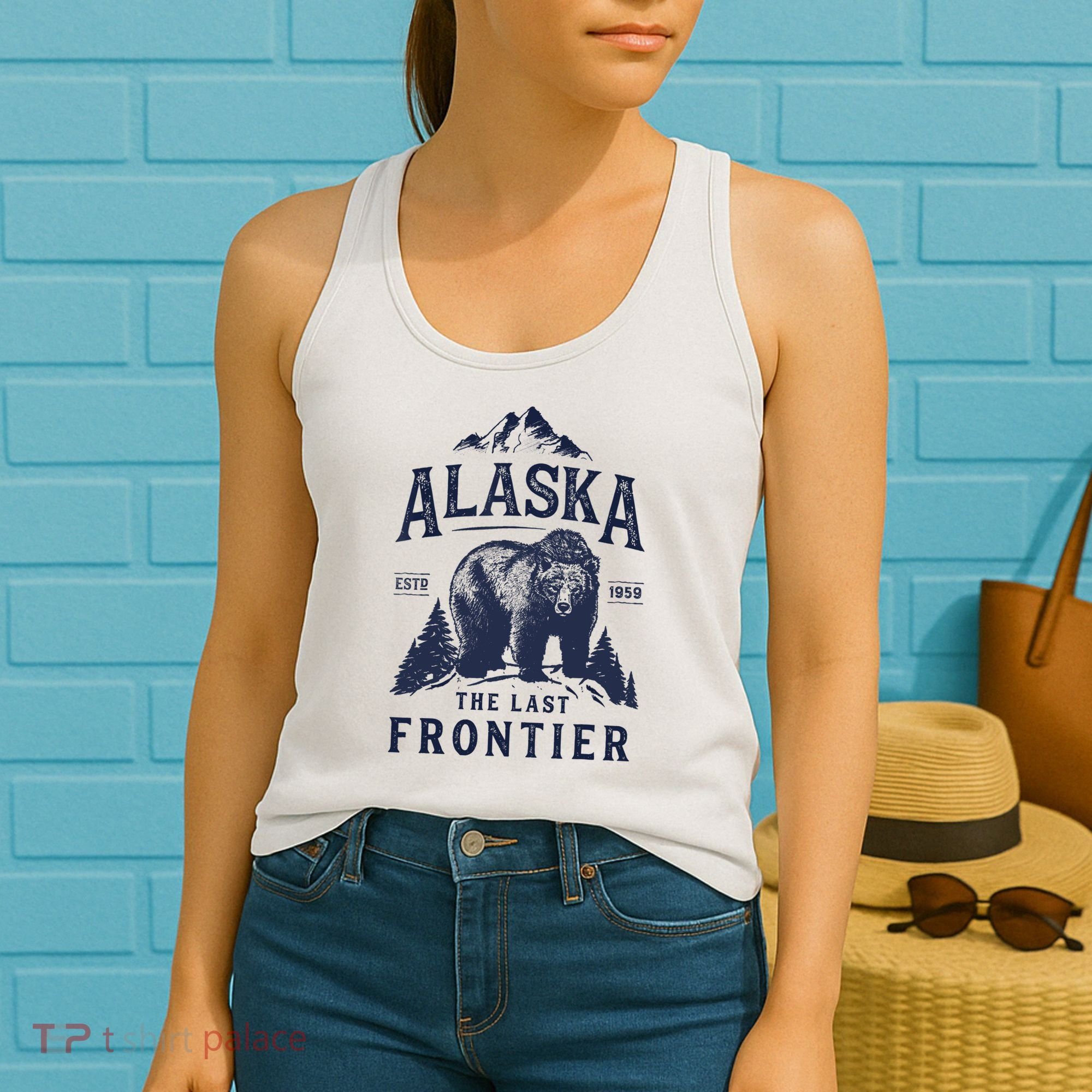 Alaska T The Last Frontier Bear Home Gifts Women's Tank Top