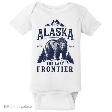 Alaska T The Last Frontier Bear Home Gifts Baby Bodysuit