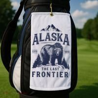 Alaska T The Last Frontier Bear Home Gifts Golf Towel thumb 2