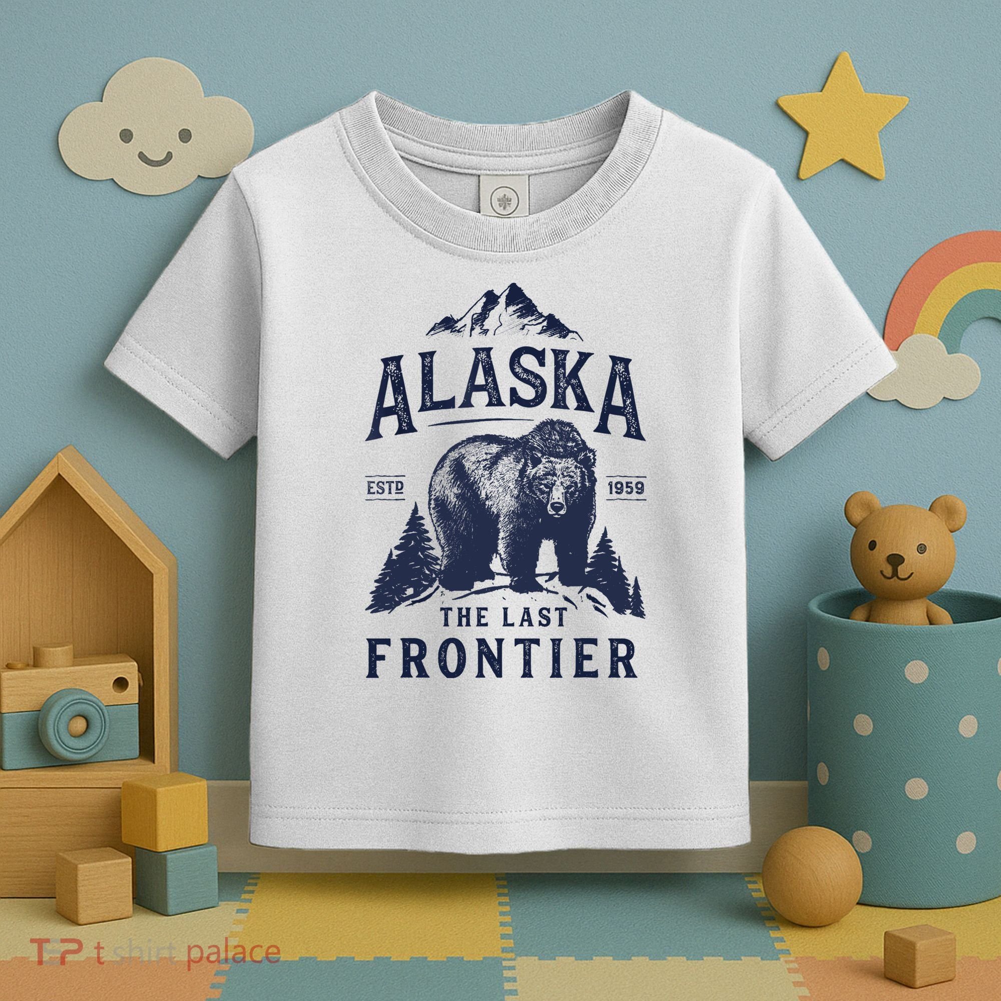Alaska T The Last Frontier Bear Home Gifts Toddler T-Shirt
