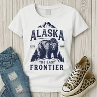 Alaska T The Last Frontier Bear Home Gifts Women's T-Shirt thumb 3