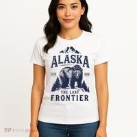 Alaska T The Last Frontier Bear Home Gifts Women's T-Shirt thumb 4