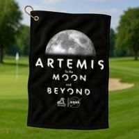 Artemis To The Moon And Beyond Golf Towel thumb 1