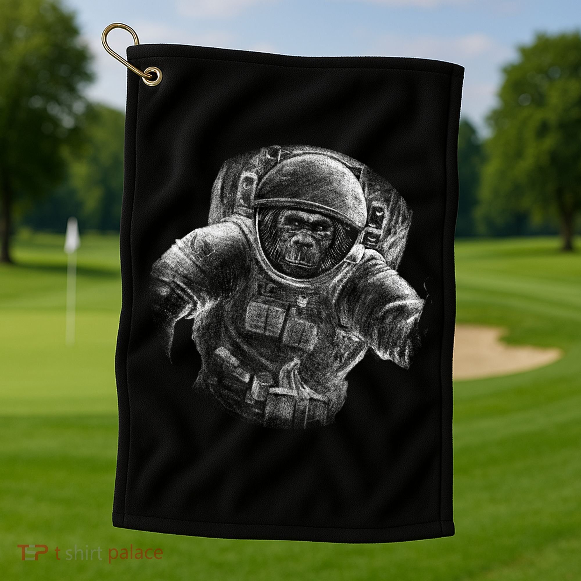 Ape To The Moon Golf Towel