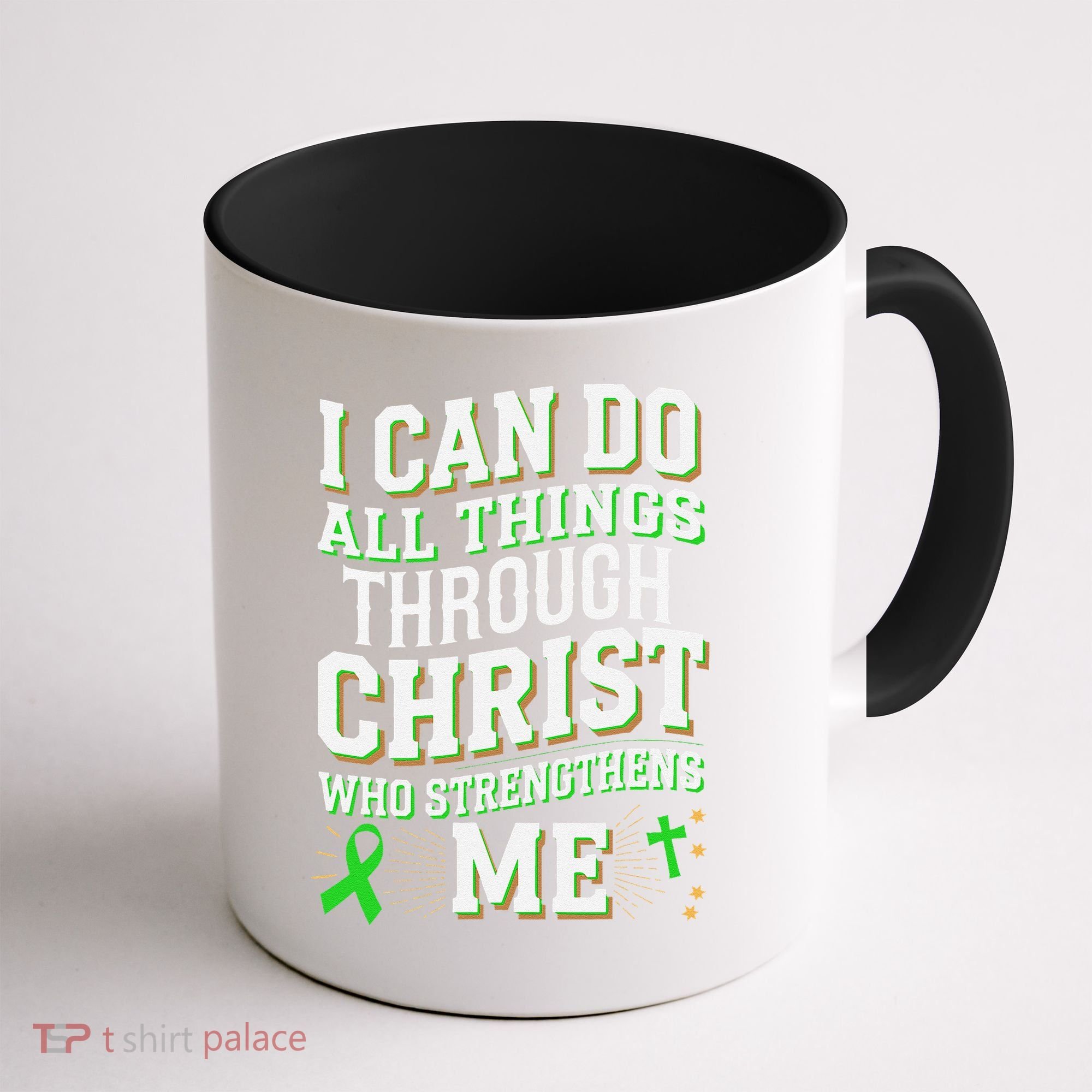 All Things Through Christ Spinal Cord Injury Awareness Coffee Mug