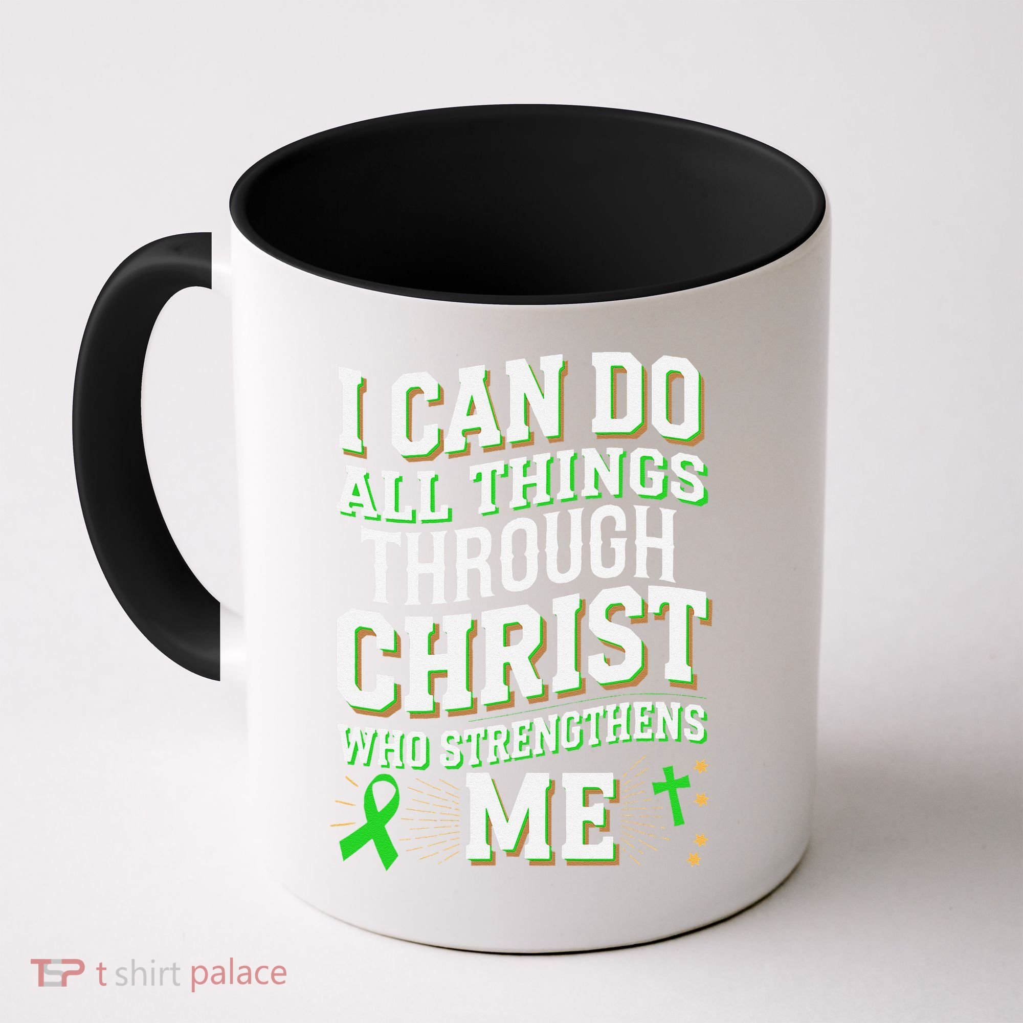 All Things Through Christ Spinal Cord Injury Awareness Coffee Mug