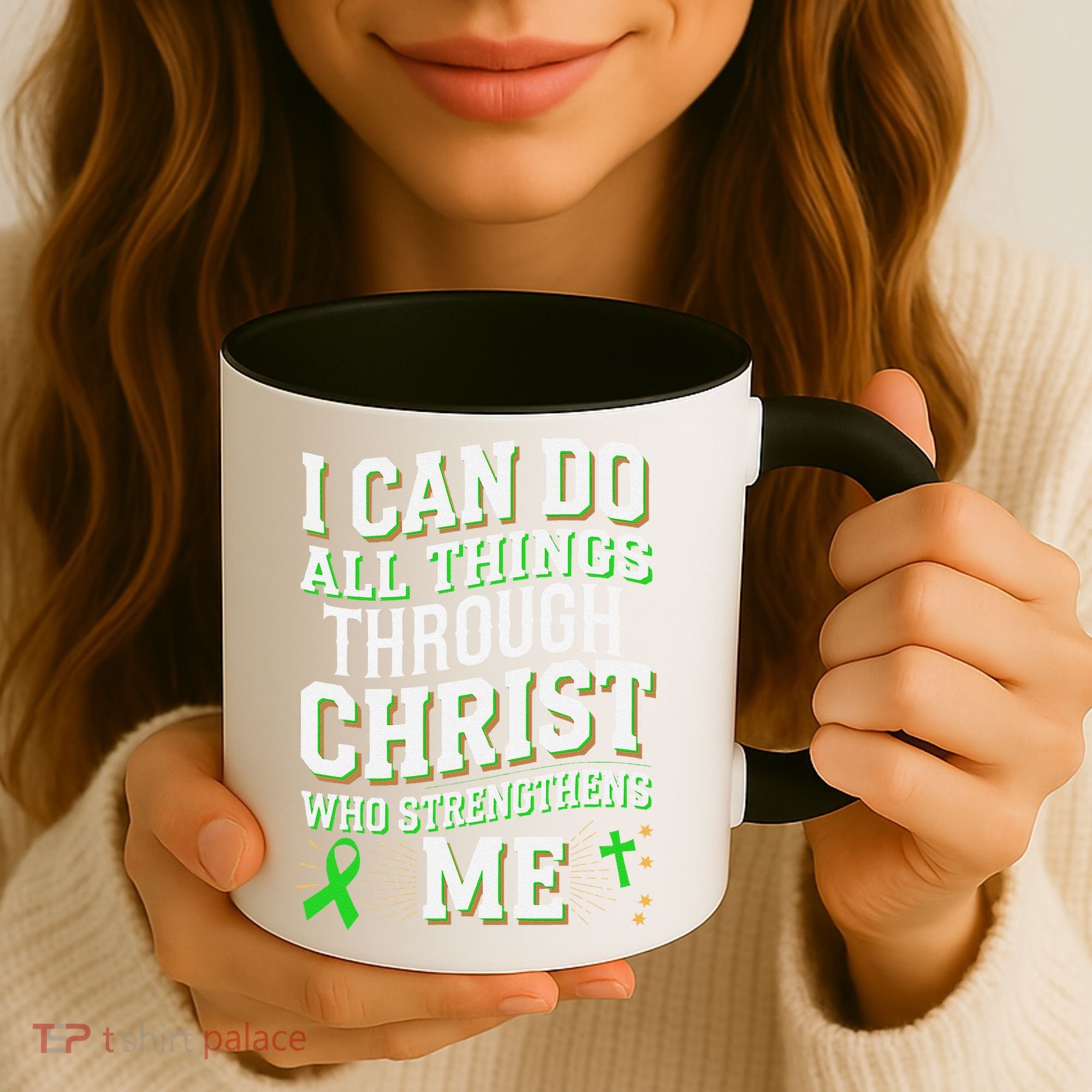 All Things Through Christ Spinal Cord Injury Awareness Coffee Mug