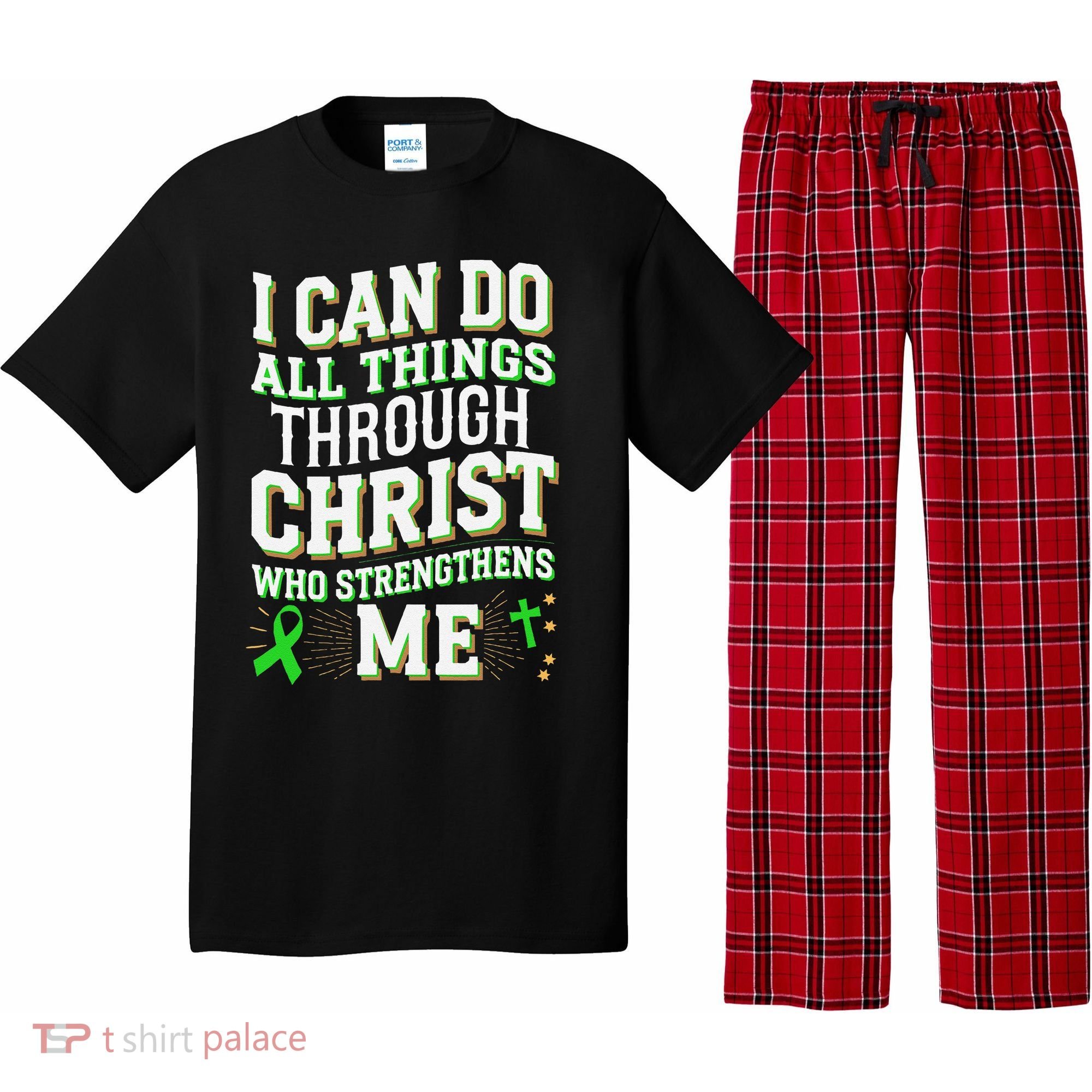 All Things Through Christ Spinal Cord Injury Awareness Pajama Set