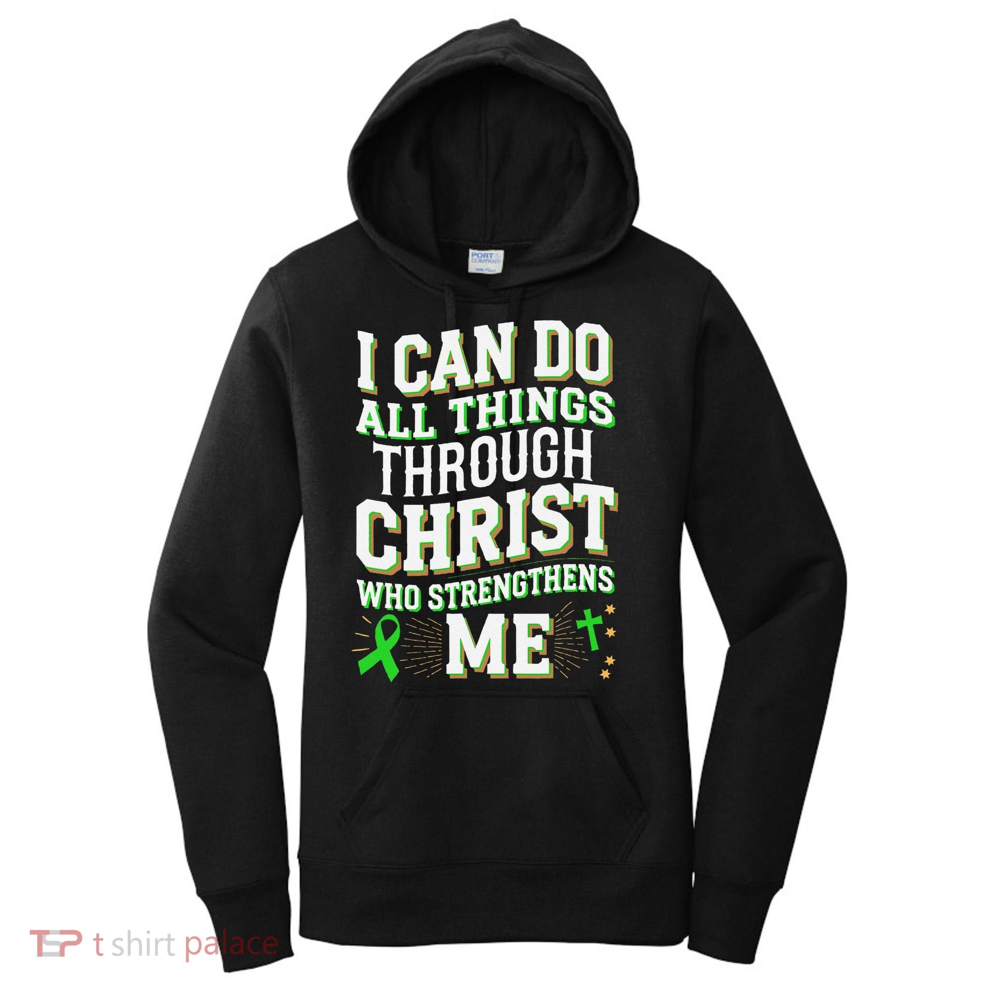 All Things Through Christ Spinal Cord Injury Awareness Women's Hoodie