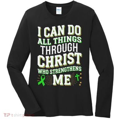 All Things Through Christ Spinal Cord Injury Awareness Women's Long Sleeve Shirt