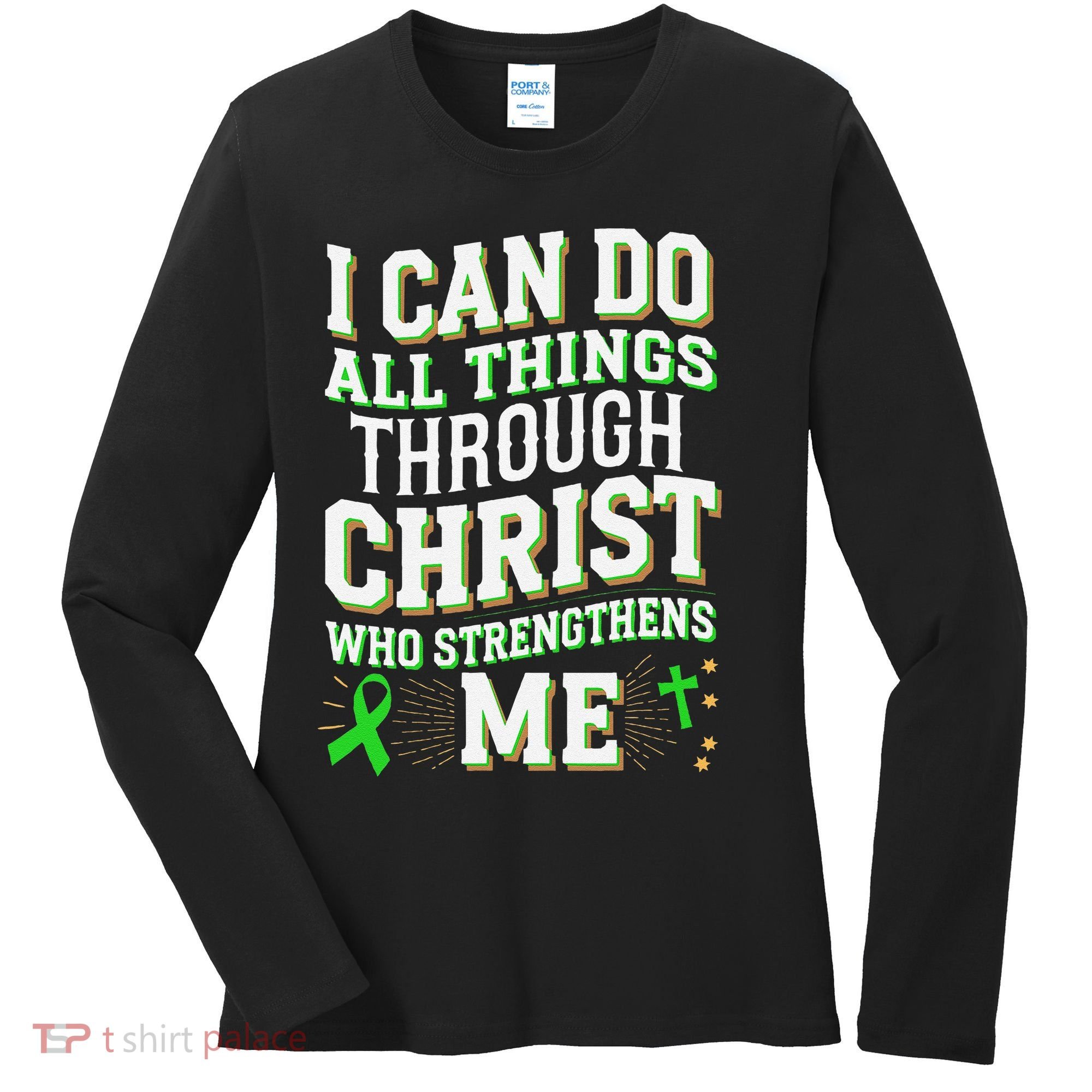 All Things Through Christ Spinal Cord Injury Awareness Women's Long Sleeve Shirt