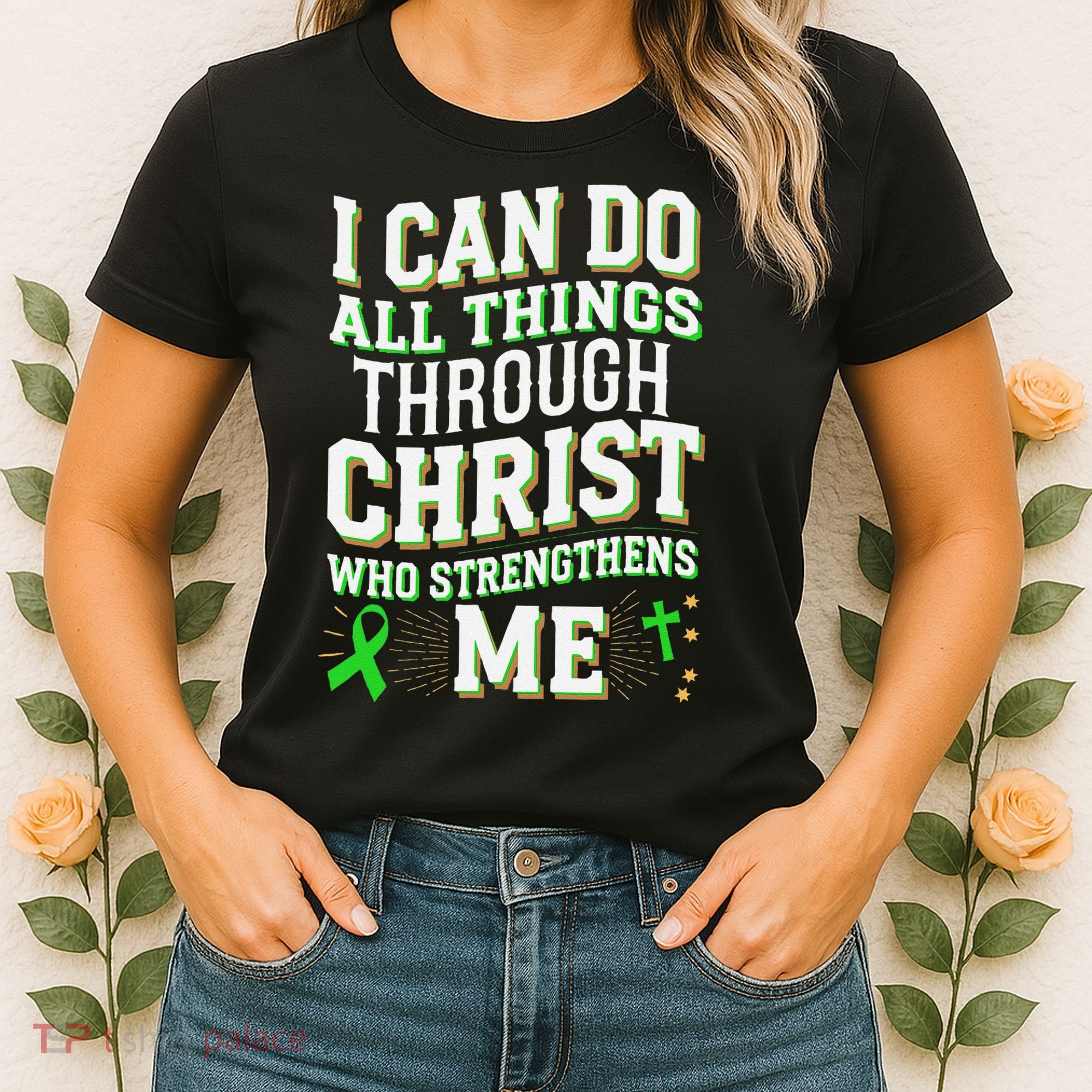 All Things Through Christ Spinal Cord Injury Awareness Women's T-Shirt