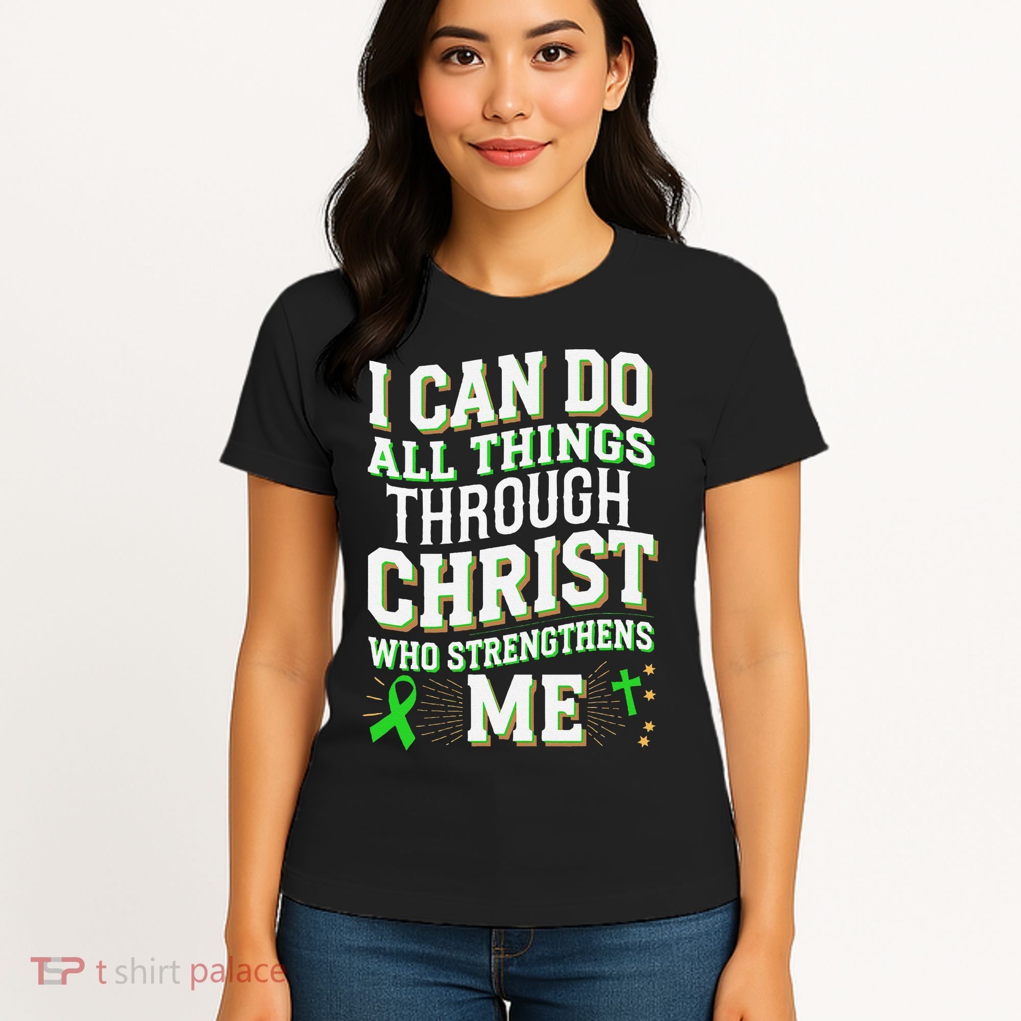 All Things Through Christ Spinal Cord Injury Awareness Women's T-Shirt