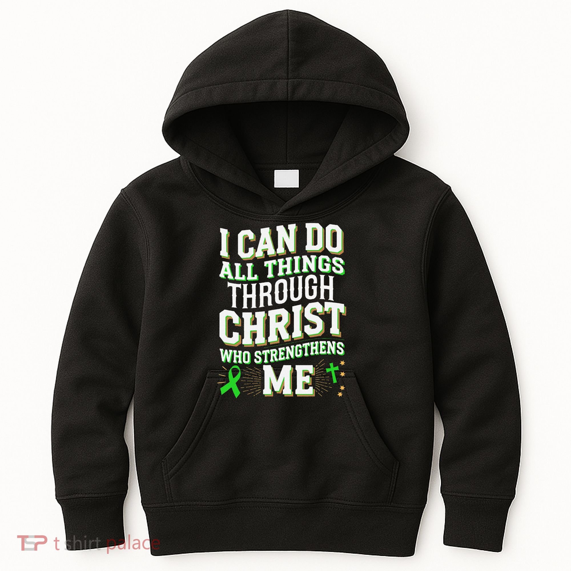 All Things Through Christ Spinal Cord Injury Awareness Kids Hoodie