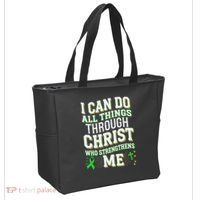 All Things Through Christ Spinal Cord Injury Awareness Tote Bag thumb 2