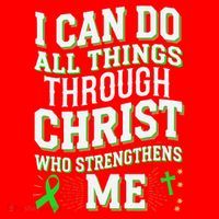 All Things Through Christ Spinal Cord Injury Awareness Santa Hat thumb 1