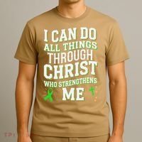 All Things Through Christ Spinal Cord Injury Awareness T-Shirt thumb 3