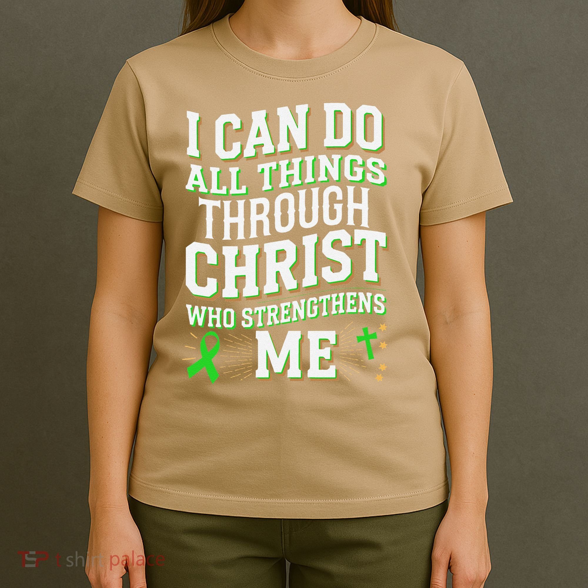 All Things Through Christ Spinal Cord Injury Awareness T-Shirt