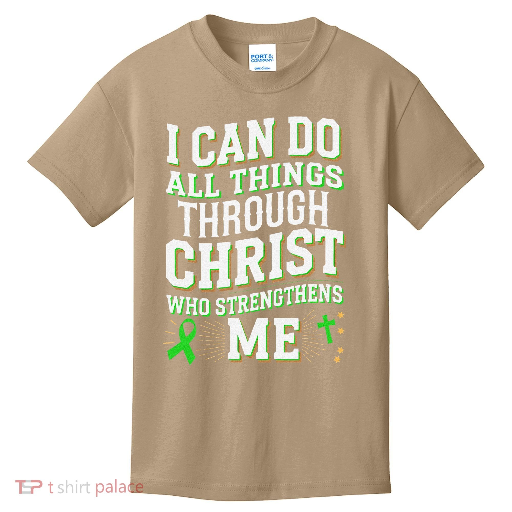 All Things Through Christ Spinal Cord Injury Awareness Kids T-Shirt