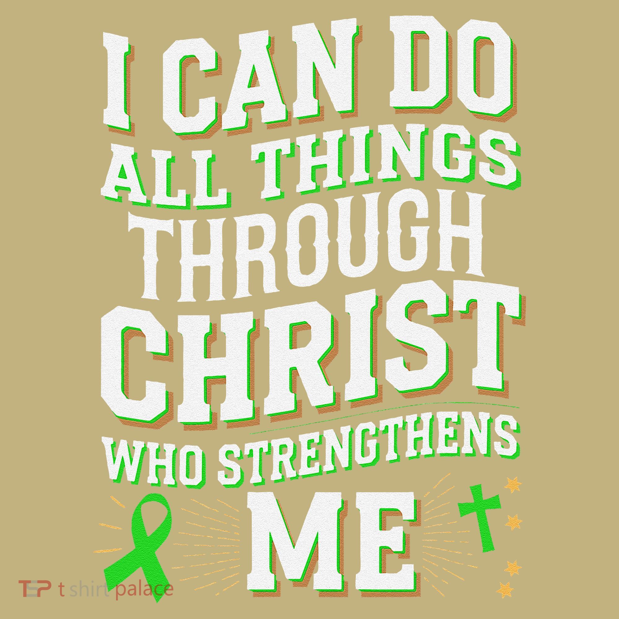 All Things Through Christ Spinal Cord Injury Awareness Kids T-Shirt