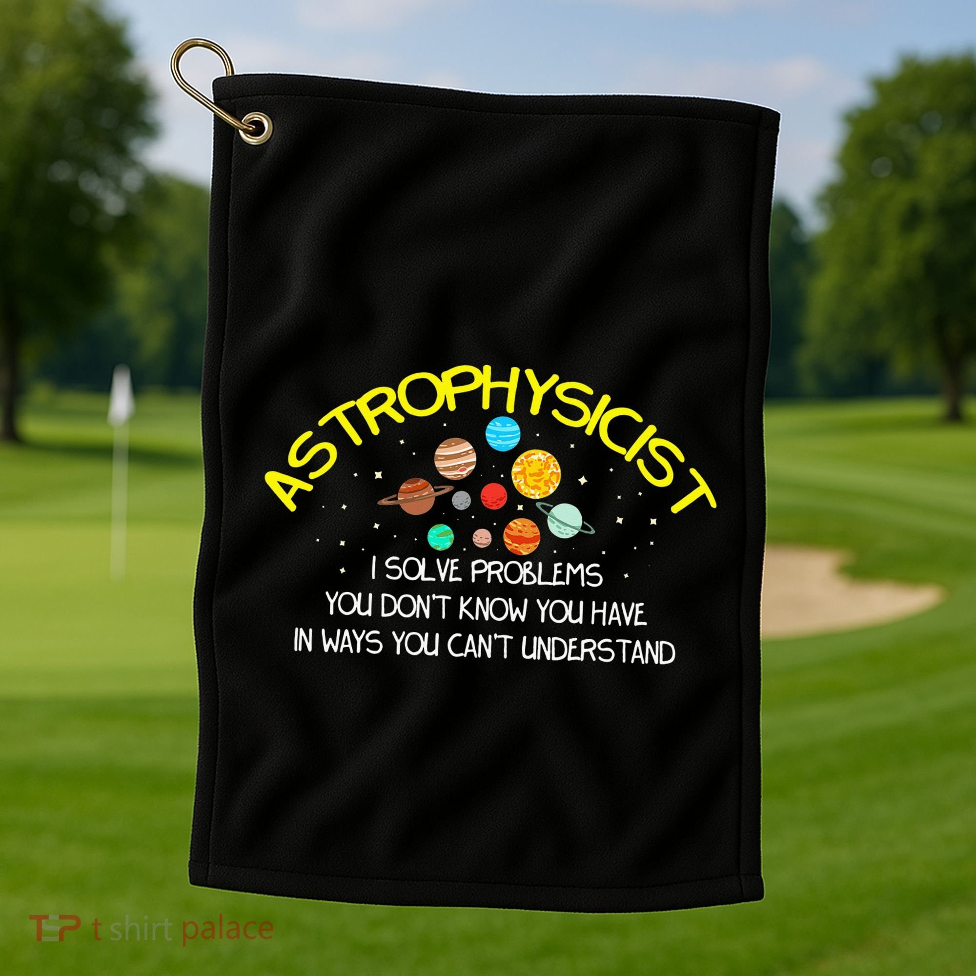 Astrophysicist Telescope Telescope Astronomer Stars Galaxy Golf Towel