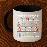 Attack of Christmas Gamer Ugly Christmas Sweater Coffee Mug thumb 2