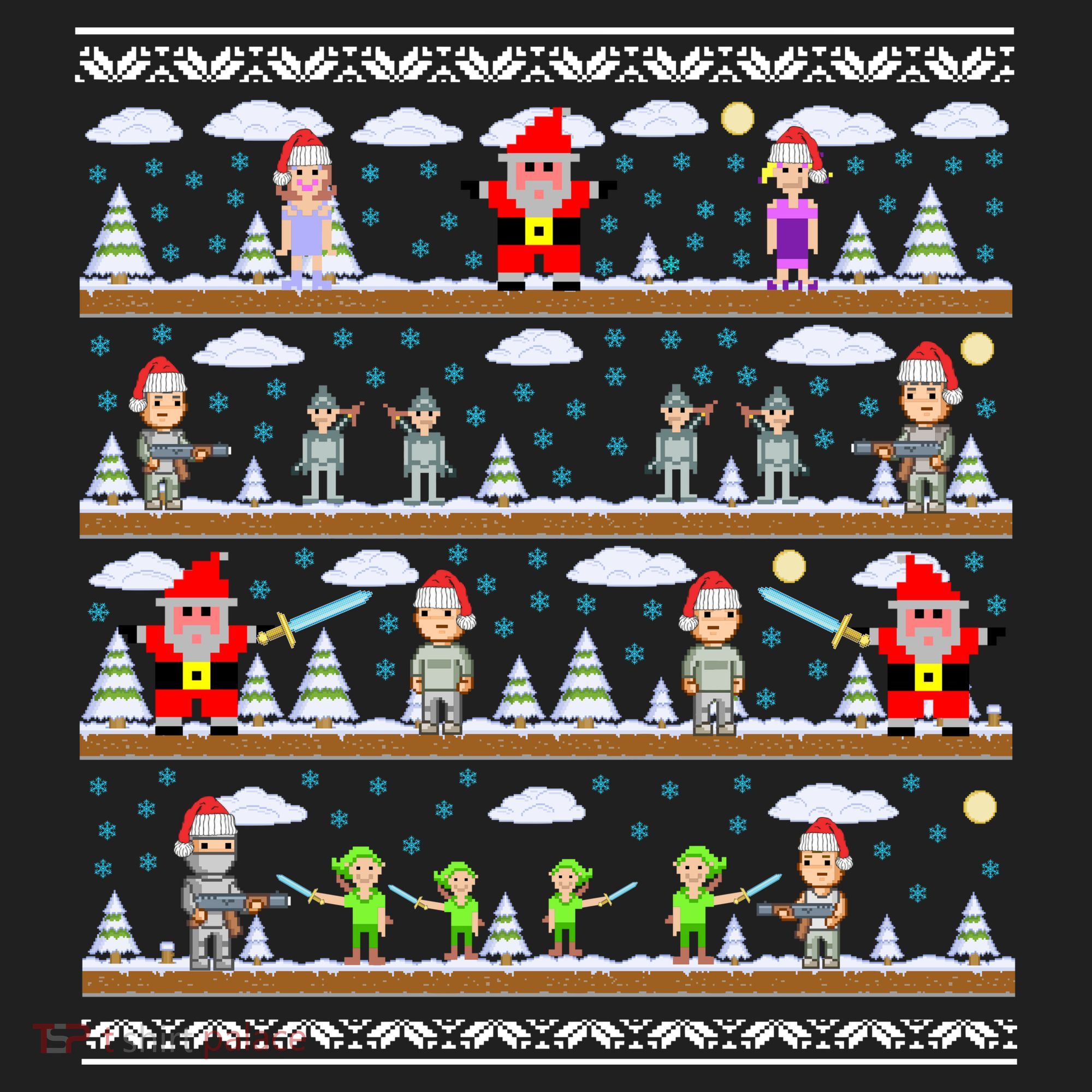 Attack of Christmas Gamer Ugly Christmas Sweater Beanie