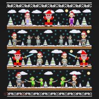 Attack of Christmas Gamer Ugly Christmas Sweater Women's Hoodie thumb 2