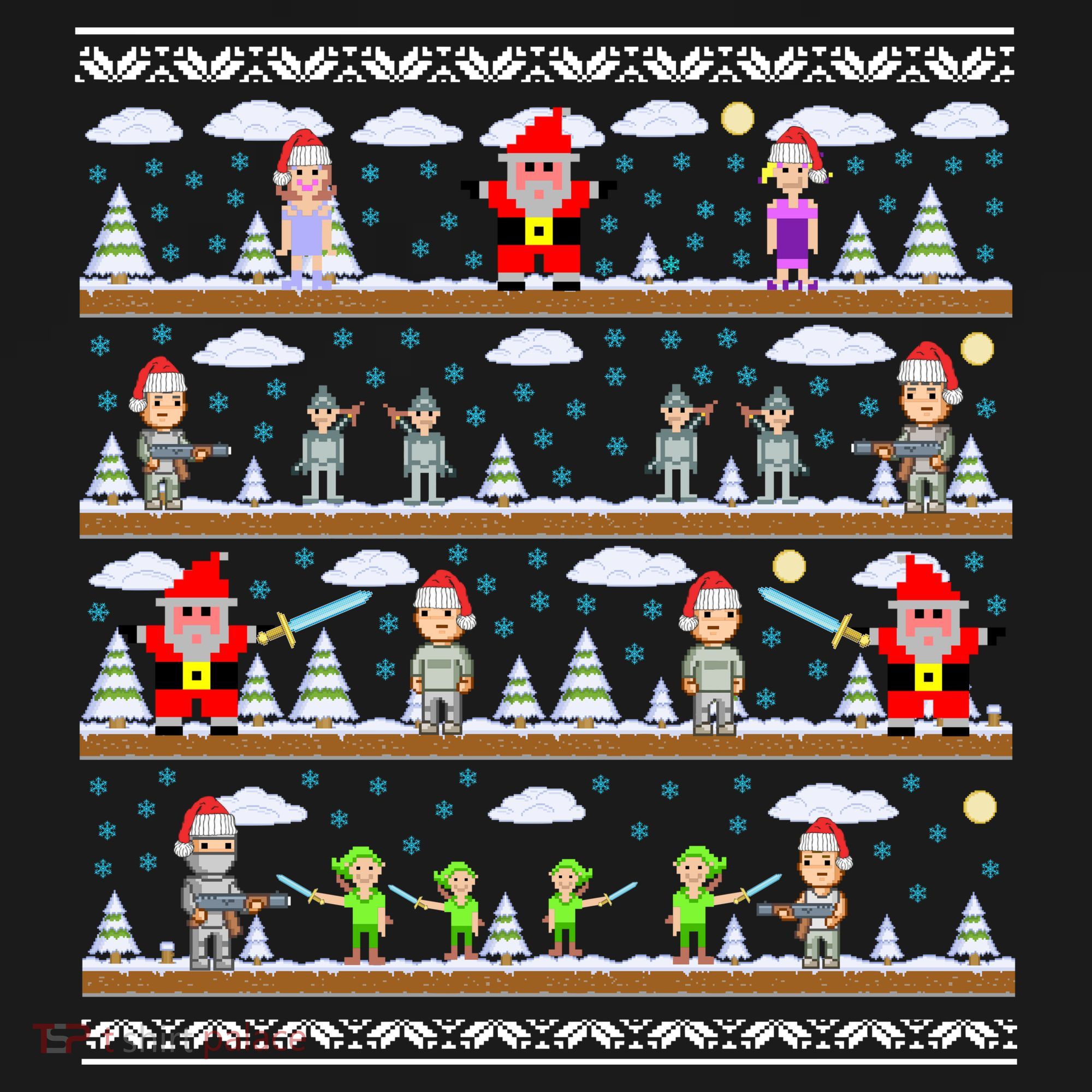 Attack of Christmas Gamer Ugly Christmas Sweater Women's Tank Top