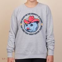 Accept The Vibes That Arent Rootin Tootin Funny Opossum Women's Sweatshirt thumb 0