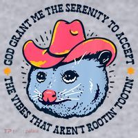 Accept The Vibes That Arent Rootin Tootin Funny Opossum Women's Sweatshirt thumb 2