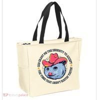 Accept The Vibes That Arent Rootin Tootin Funny Opossum Tote Bag thumb 2