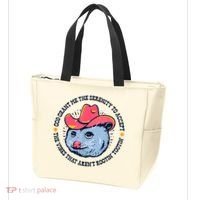 Accept The Vibes That Arent Rootin Tootin Funny Opossum Tote Bag thumb 3