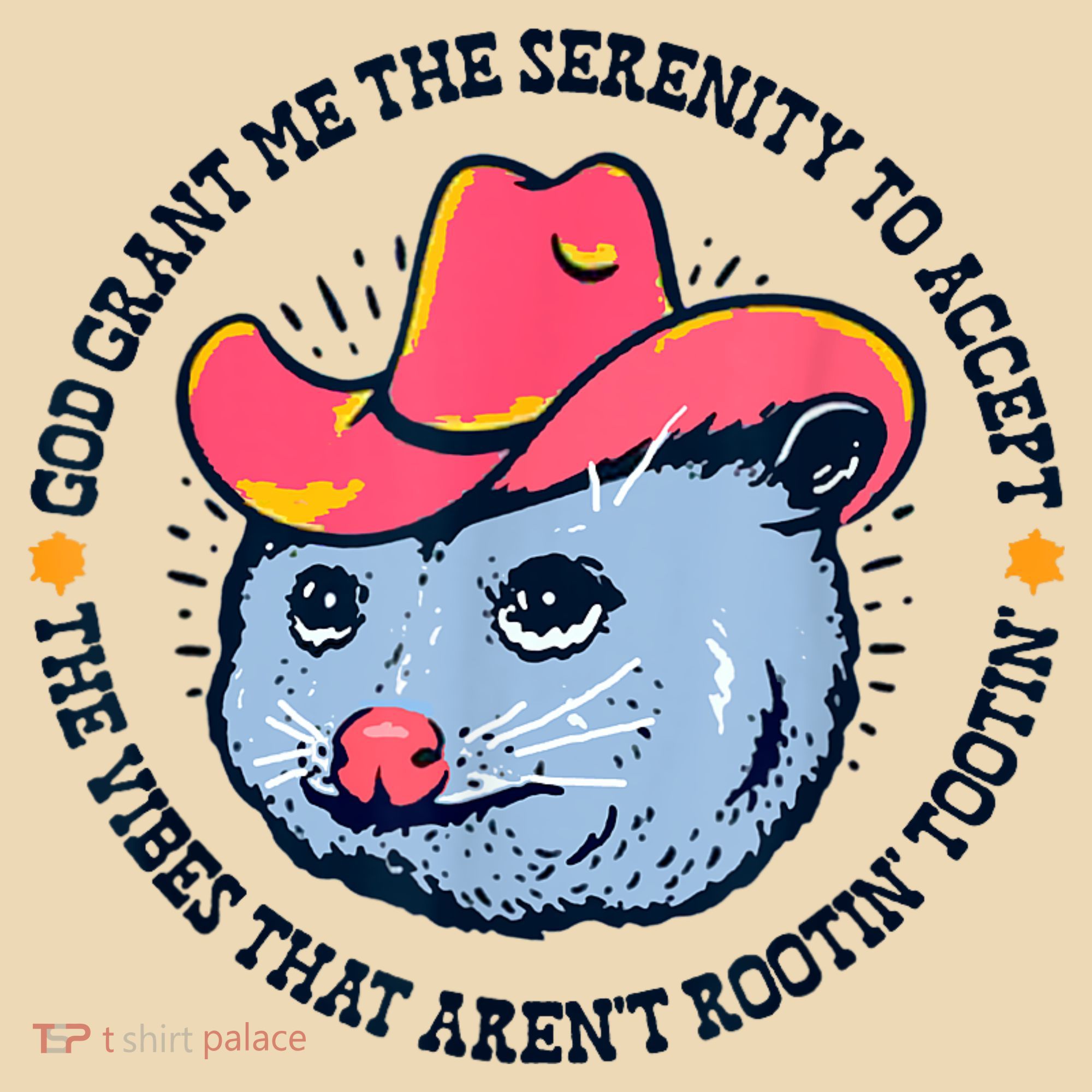 Accept The Vibes That Arent Rootin Tootin Funny Opossum Tote Bag