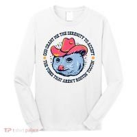 Accept The Vibes That Arent Rootin Tootin Funny Opossum Long Sleeve Shirt thumb 0