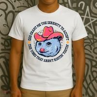 Accept The Vibes That Arent Rootin Tootin Funny Opossum T-Shirt thumb 3
