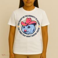Accept The Vibes That Arent Rootin Tootin Funny Opossum T-Shirt thumb 4