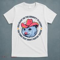 Accept The Vibes That Arent Rootin Tootin Funny Opossum T-Shirt thumb 5