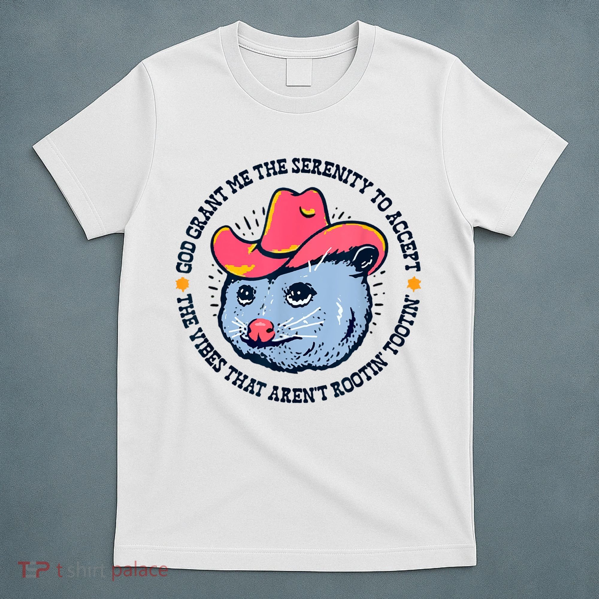 Accept The Vibes That Arent Rootin Tootin Funny Opossum T-Shirt