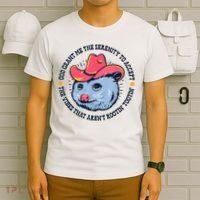 Accept The Vibes That Arent Rootin Tootin Funny Opossum T-Shirt thumb 6
